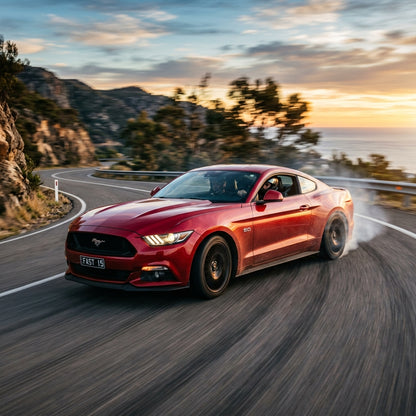 Action Shot: Ford Mustang Driving Fast