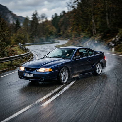 Action Shot: Ford Mustang Driving Fast