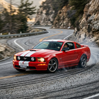 Action Shot: Ford Mustang Driving Fast