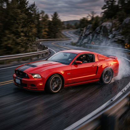 Action Shot: Ford Mustang Driving Fast