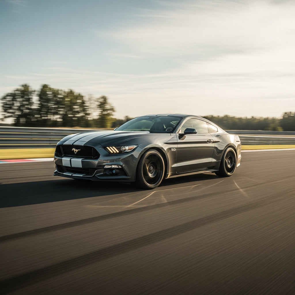 Action Shot: Ford Mustang Driving Fast