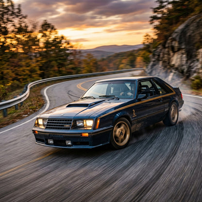 Action Shot: Ford Mustang Driving Fast