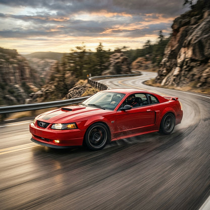 Action Shot: Ford Mustang Driving Fast