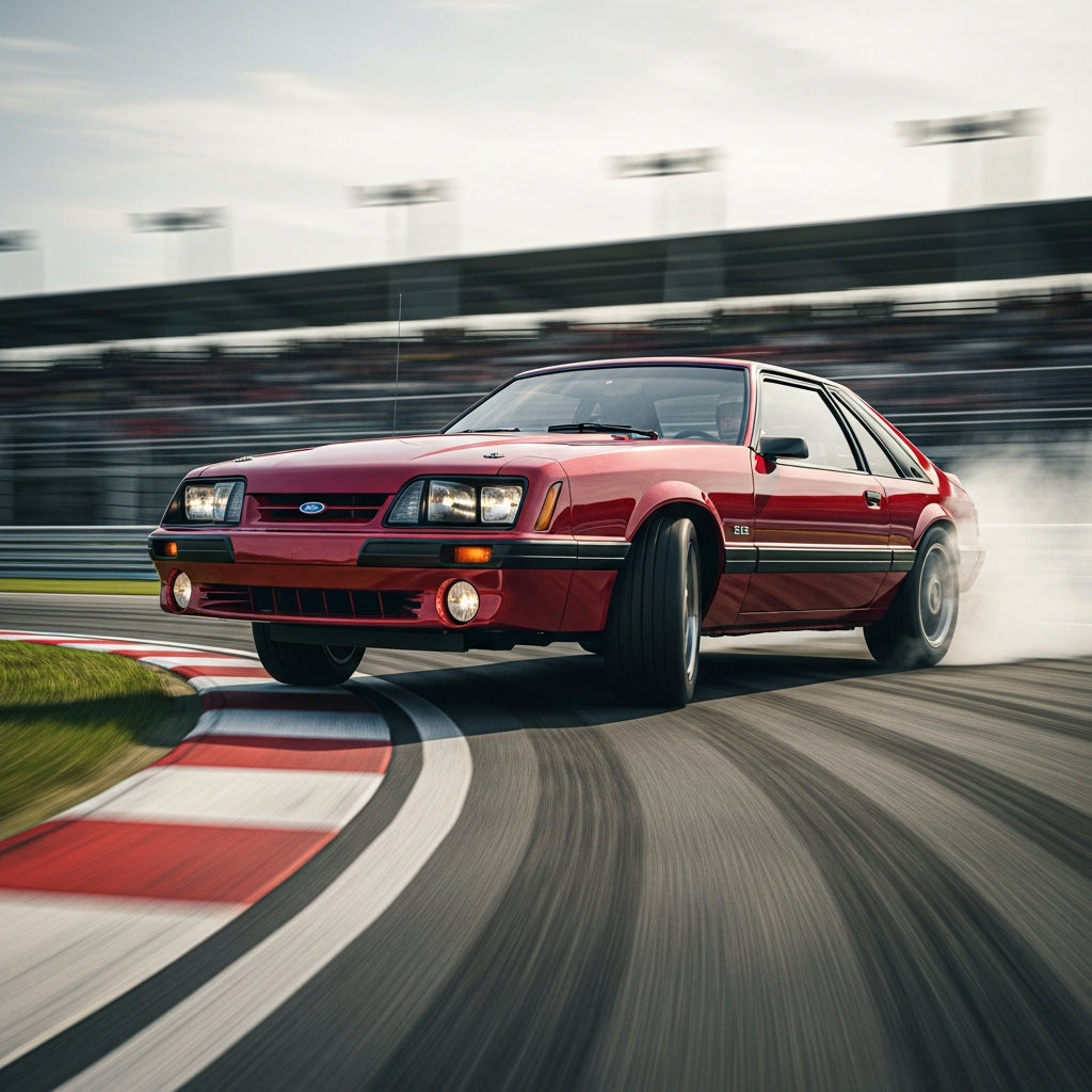 Action Shot: Ford Mustang Driving Fast