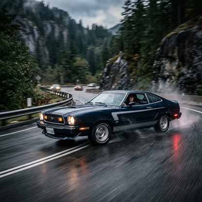 Action Shot: Ford Mustang Driving Fast