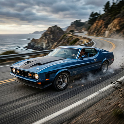 Action Shot: Ford Mustang Driving Fast