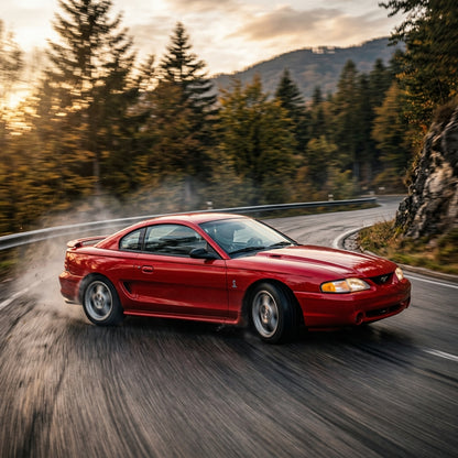 Action Shot: Ford Mustang Driving Fast
