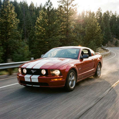Action Shot: Ford Mustang Driving Fast