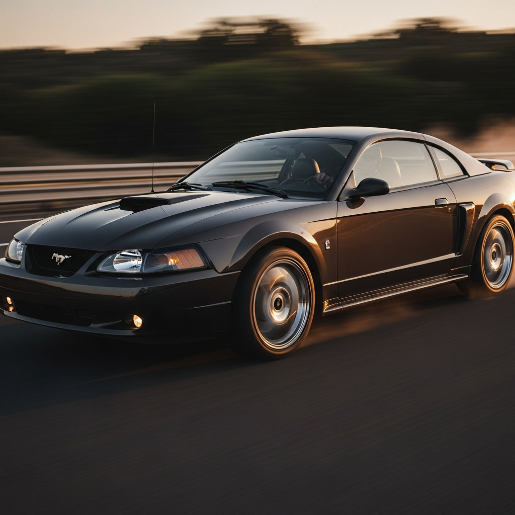 Action Shot: Ford Mustang Driving Fast