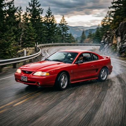 Action Shot: Ford Mustang Driving Fast
