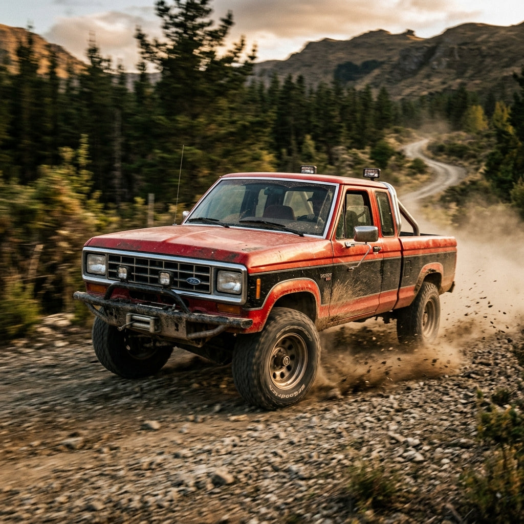 Action Shot: Ford Ranger Driving Fast