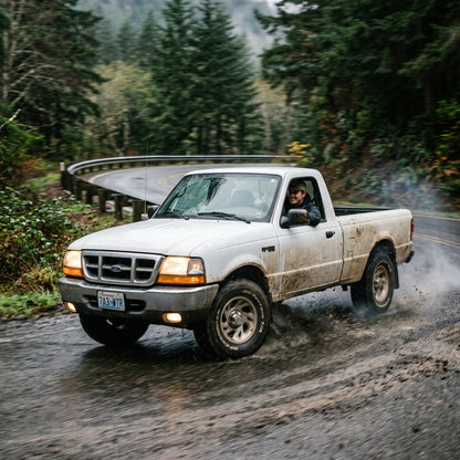 Action Shot: Ford Ranger Driving Fast