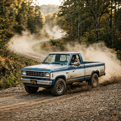 Action Shot: Ford Ranger Driving Fast