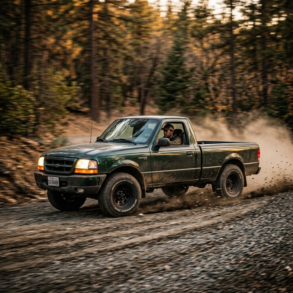 Action Shot: Ford Ranger Driving Fast