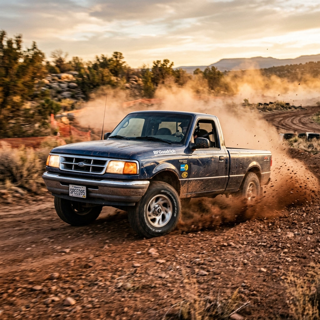 Action Shot: Ford Ranger Driving Fast