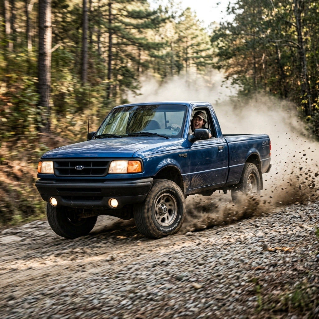 Action Shot: Ford Ranger Driving Fast