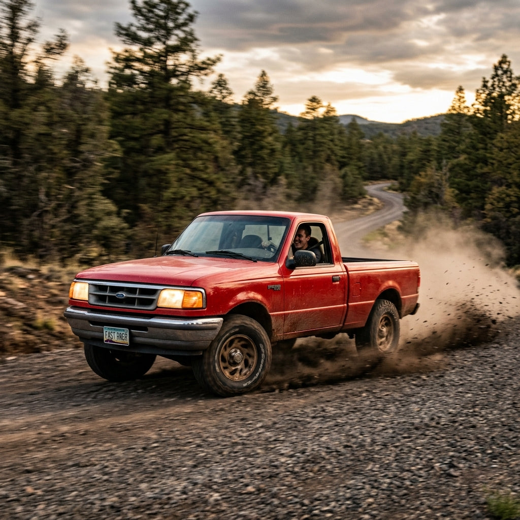 Action Shot: Ford Ranger Driving Fast