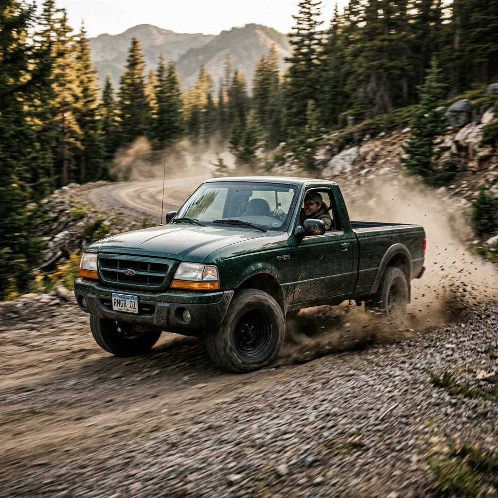 Action Shot: Ford Ranger Driving Fast