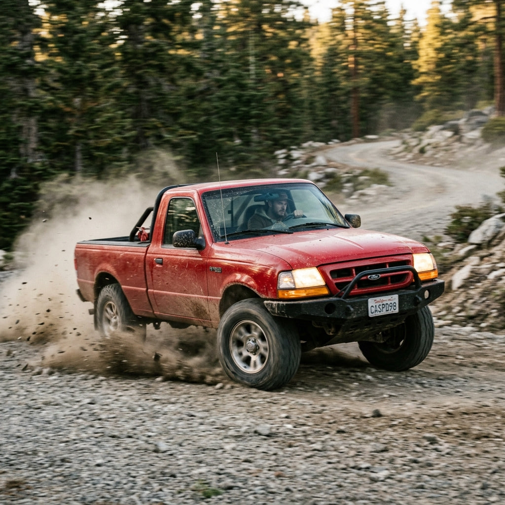 Action Shot: Ford Ranger Driving Fast
