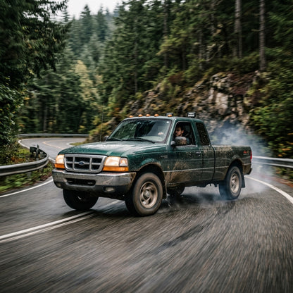 Action Shot: Ford Ranger Driving Fast