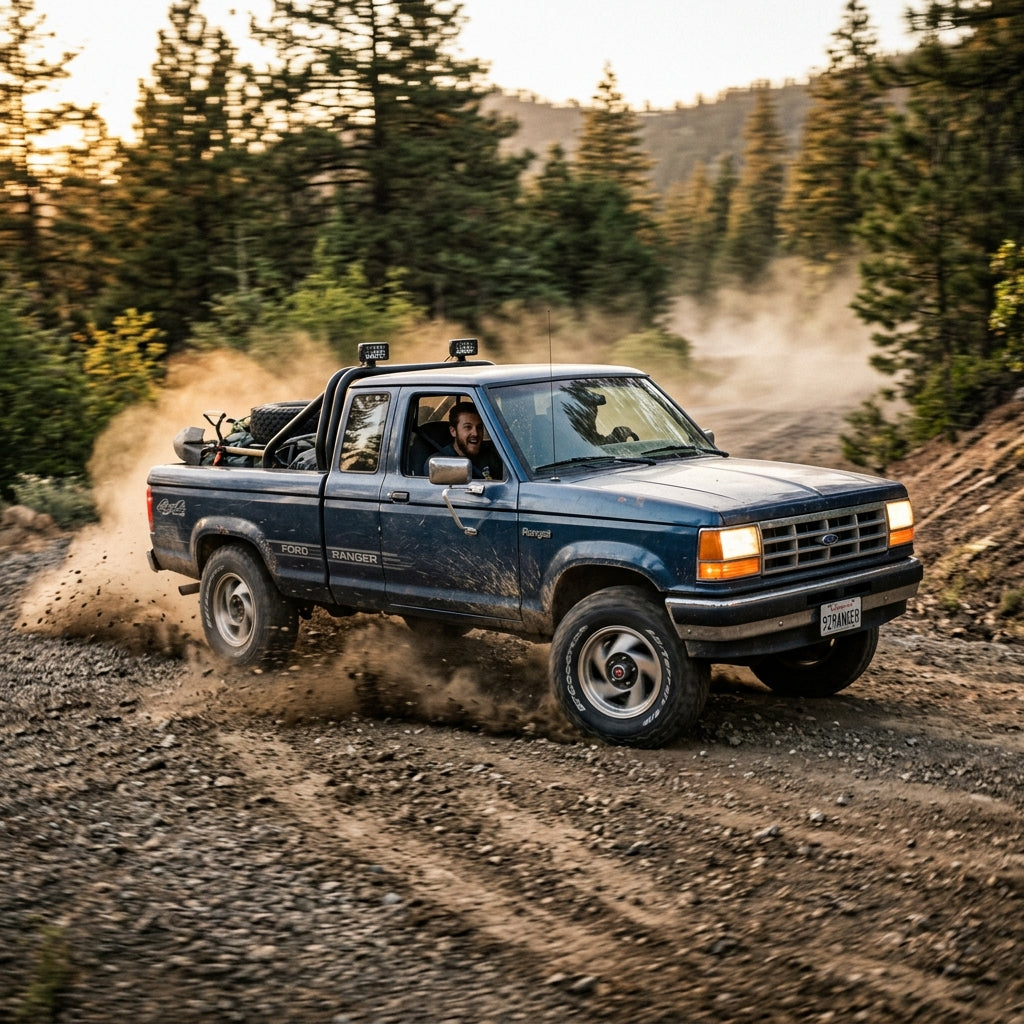 Action Shot: Ford Ranger Driving Fast