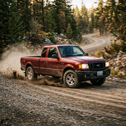 Action Shot: Ford Ranger Driving Fast
