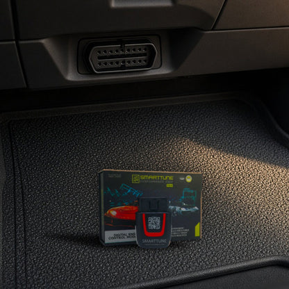 Performance chip by the OBD2 port of a Ford F-150
