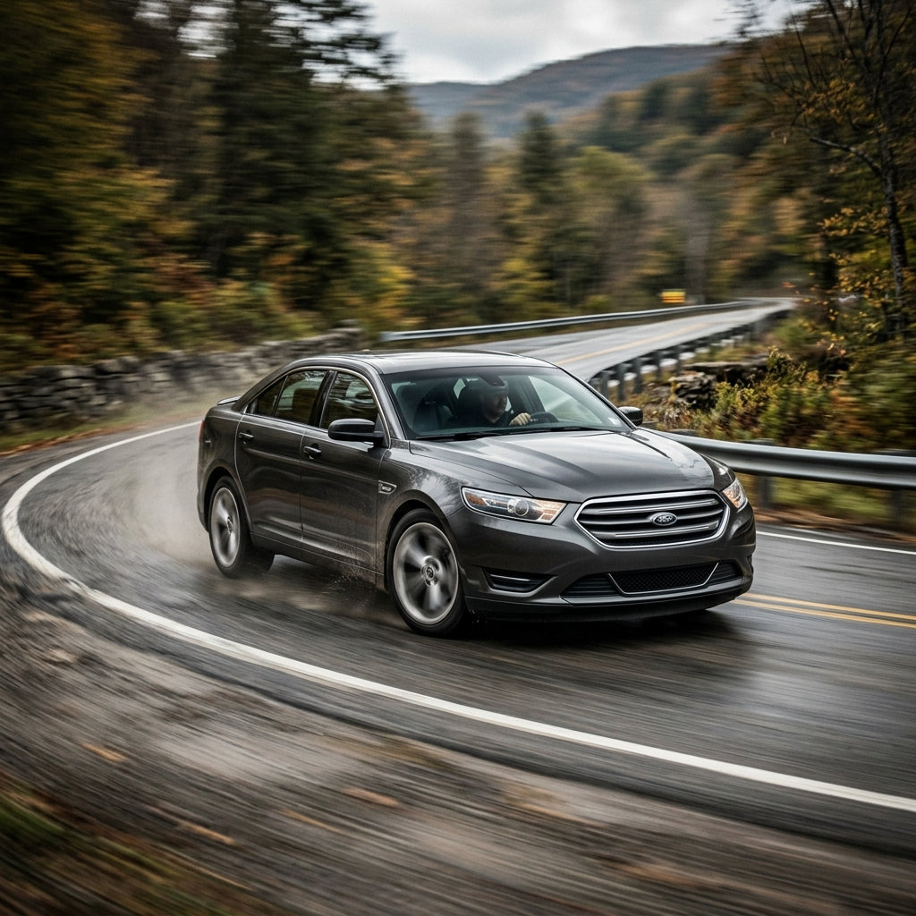 Action Shot: Ford Taurus Driving Fast