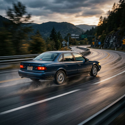Action Shot: Ford Taurus Driving Fast