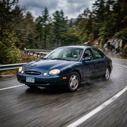 Action Shot: Ford Taurus Driving Fast