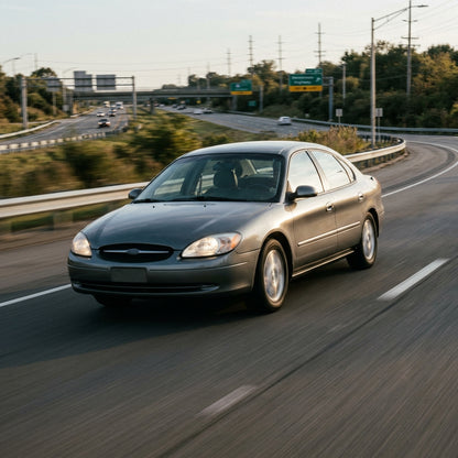 Action Shot: Ford Taurus Driving Fast