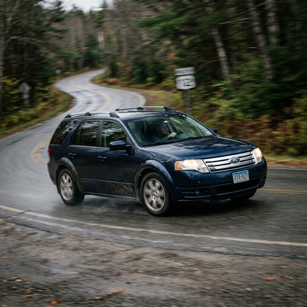 Action Shot: Ford Taurus X Driving Fast