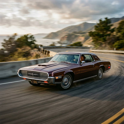 Action Shot: Ford Thunderbird Driving Fast