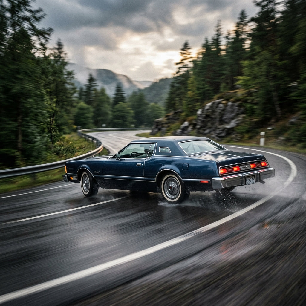 Action Shot: Ford Thunderbird Driving Fast