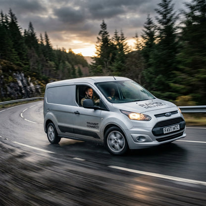 Action Shot: Ford Transit Connect Driving Fast
