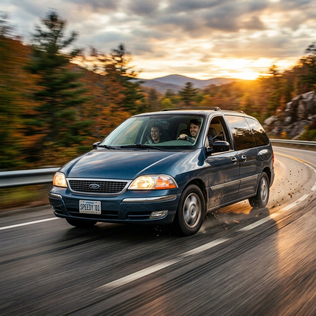 Action Shot: Ford Windstar Driving Fast