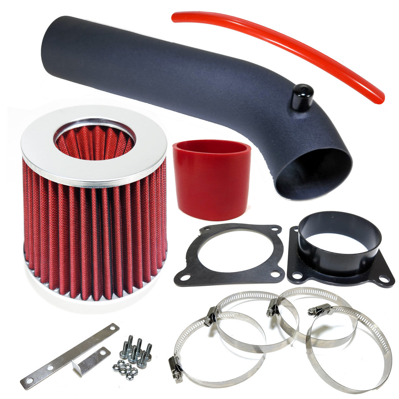 Ram Air Intake Kit for Infiniti G35/FX35 (2003-2006) with 3.5L V6 Engine Black Red