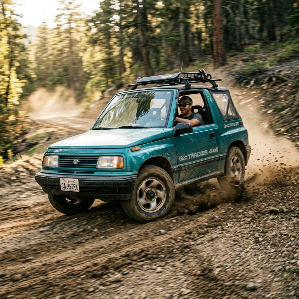 Action Shot: GEO Tracker Driving Fast
