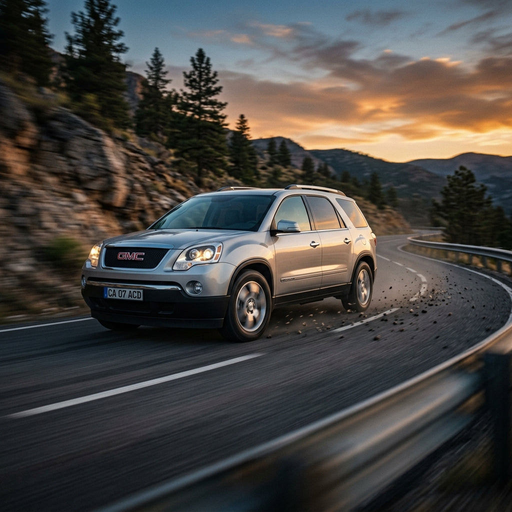 Action Shot: GMC Acadia Driving Fast