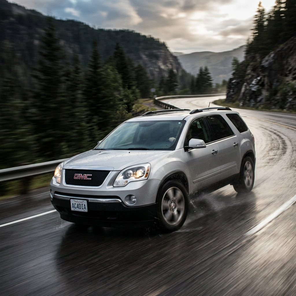 Action Shot: GMC Acadia Driving Fast
