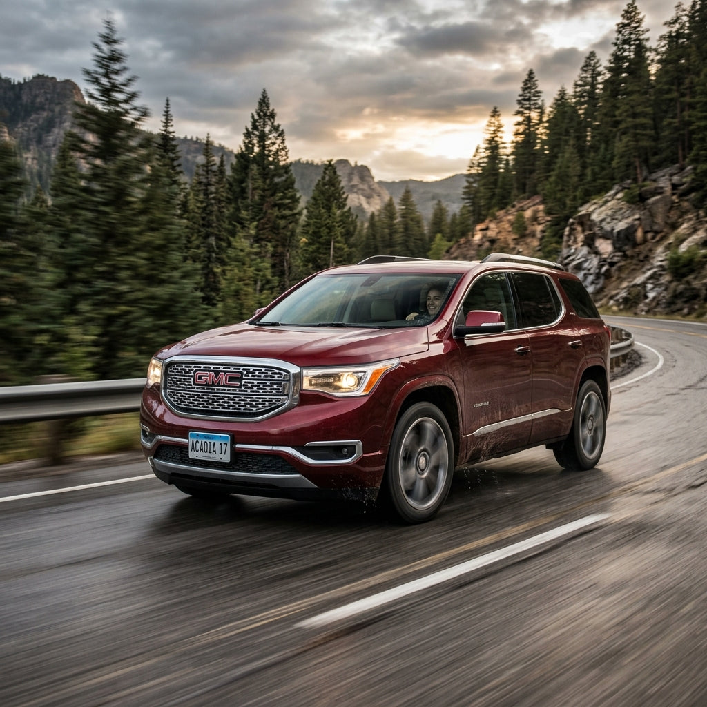 Action Shot: GMC Acadia Driving Fast