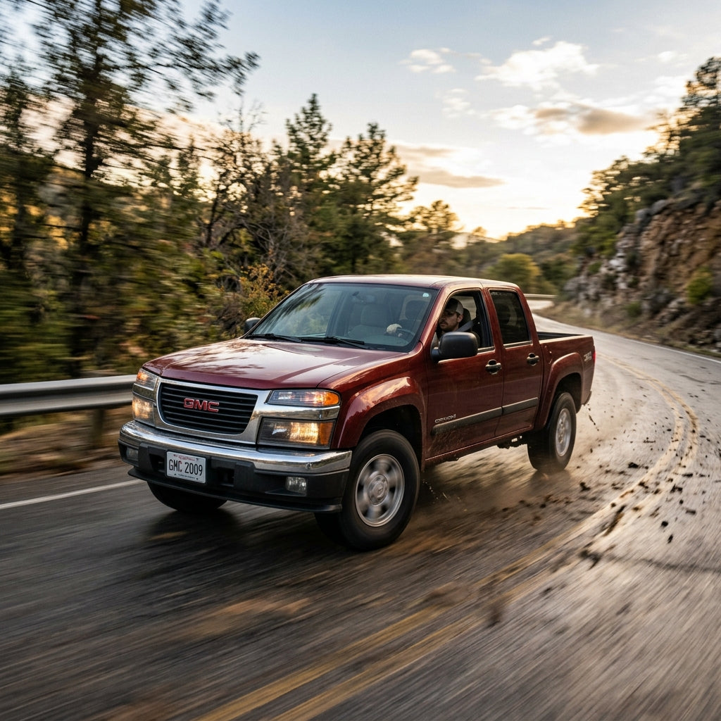 Action Shot: GMC Canyon Driving Fast