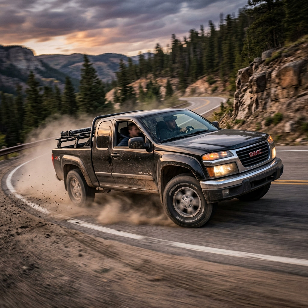 Action Shot: GMC Canyon Driving Fast