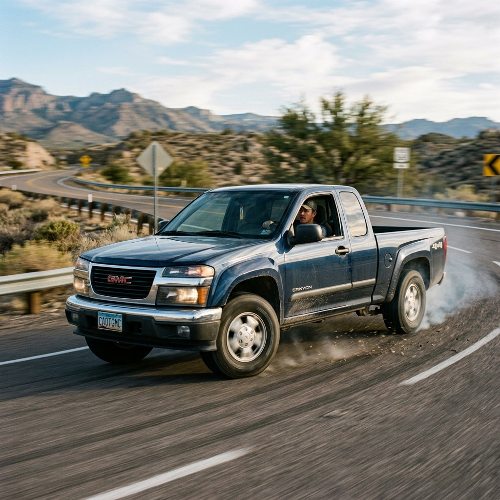 Action Shot: GMC Canyon Driving Fast