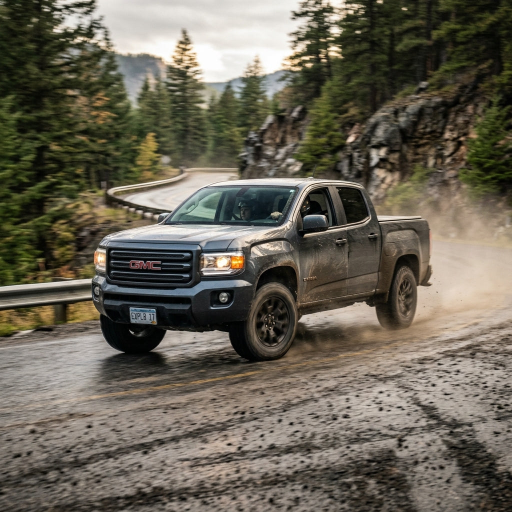 Action Shot: GMC Canyon Driving Fast