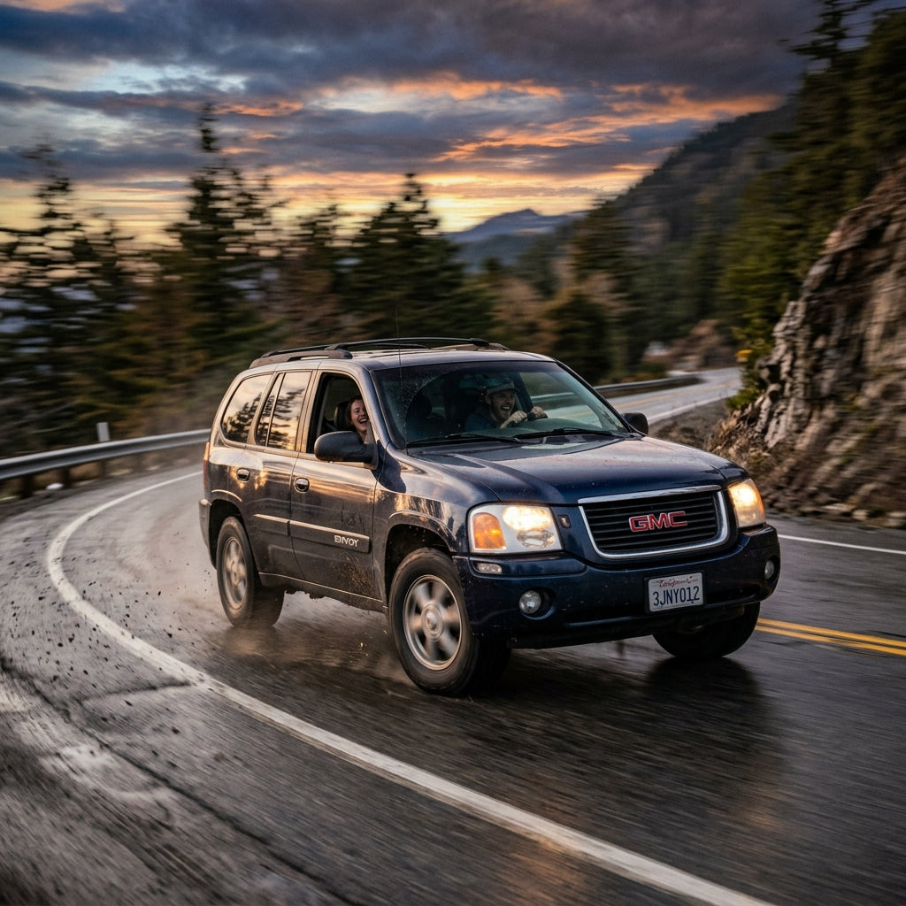 Action Shot: GMC Envoy Driving Fast