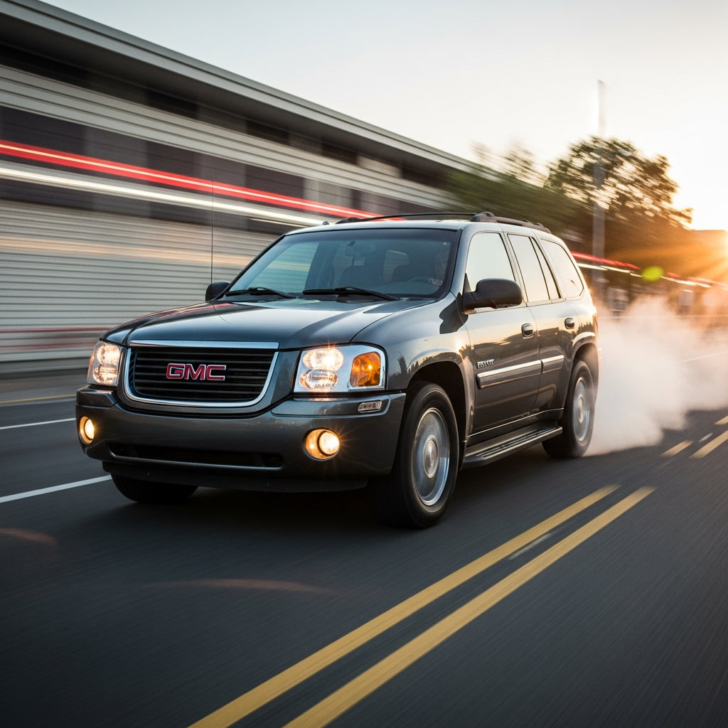 Action Shot: GMC Envoy Driving Fast