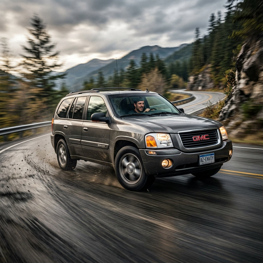 Action Shot: GMC Envoy Driving Fast