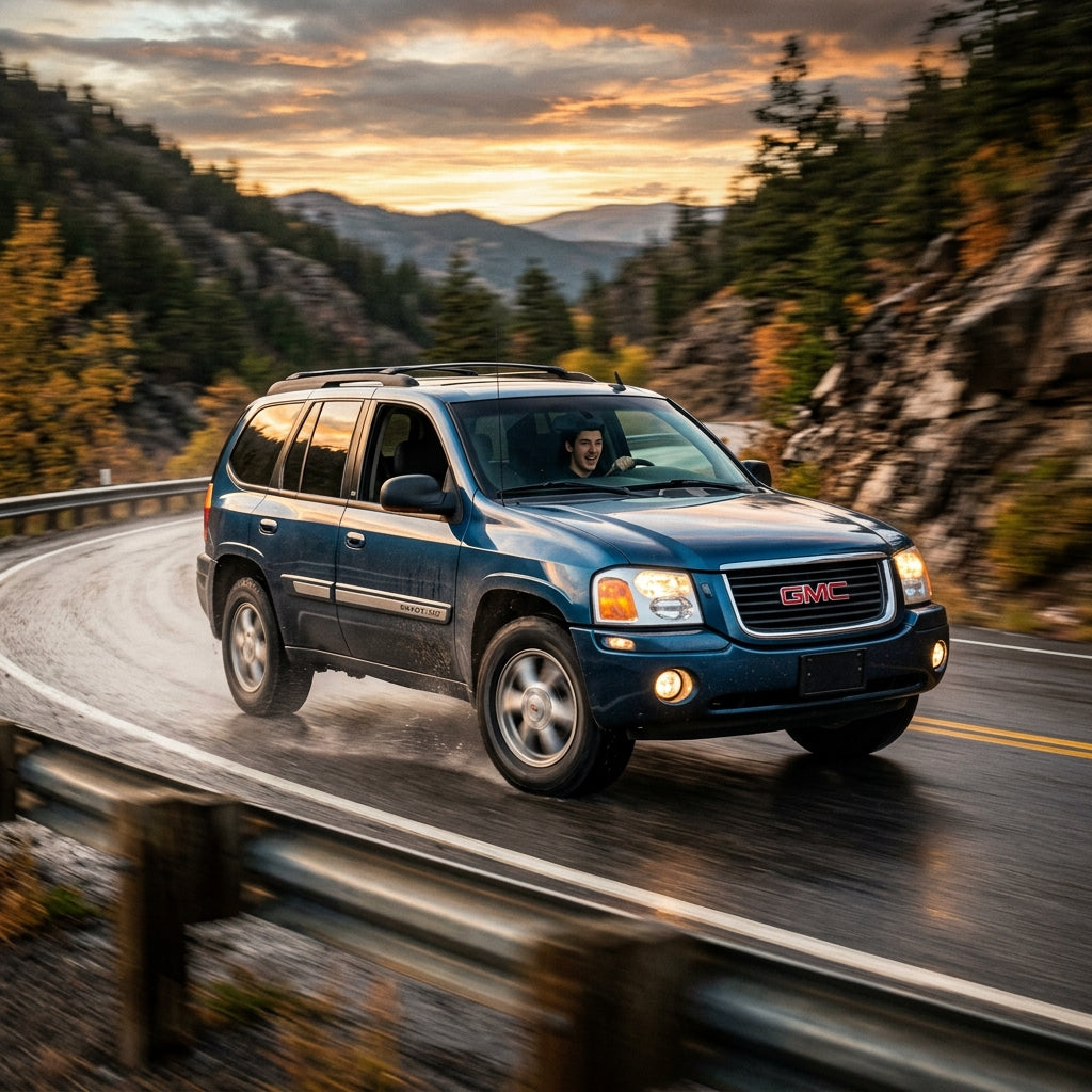 Action Shot: GMC Envoy XUV Driving Fast