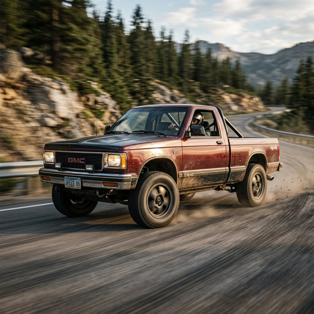 Action Shot: GMC S-10 Driving Fast